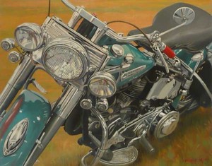 "Harley 49" Oil on Canvas Gerald Mendez