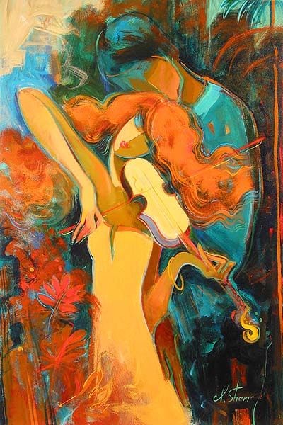"Sweet Symphony" Artist Irene Sheri, Original Oil