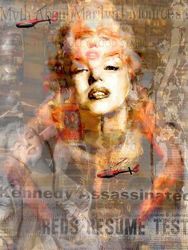 "Marilyn Monroe" Mixed Media OIL Leah Devora