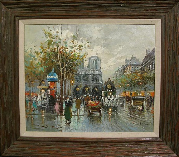 Antoine Blanchard "Notre Dame" painting