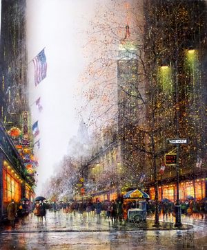 "Fifth Avenue" Oil on Canvas