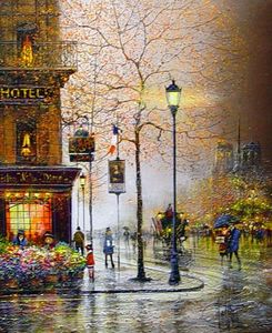 "Paris, Notre Dame" Oil on Canvas