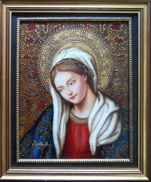Maria Oil Painting "Madonna" Gold
