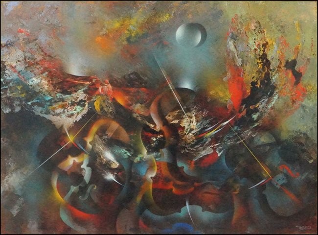 "Music" a painting by Leonardo Niermann