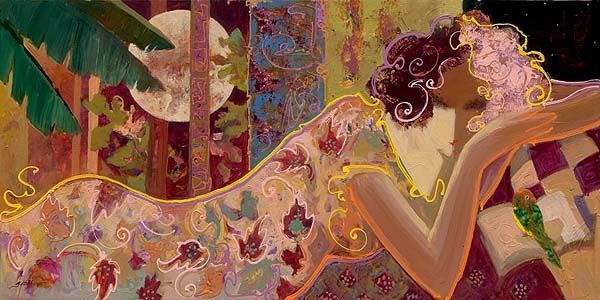 "Love & Poetry" Artist Mahmoud Sabzi, Hand Embellished Giclee