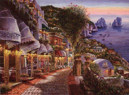 S. Sam Park "Evening in Capri"